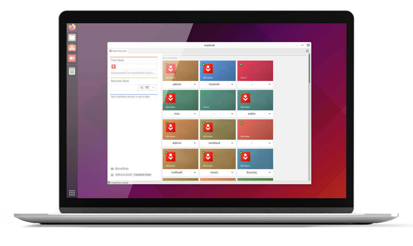 AnyDesk Linux 界面