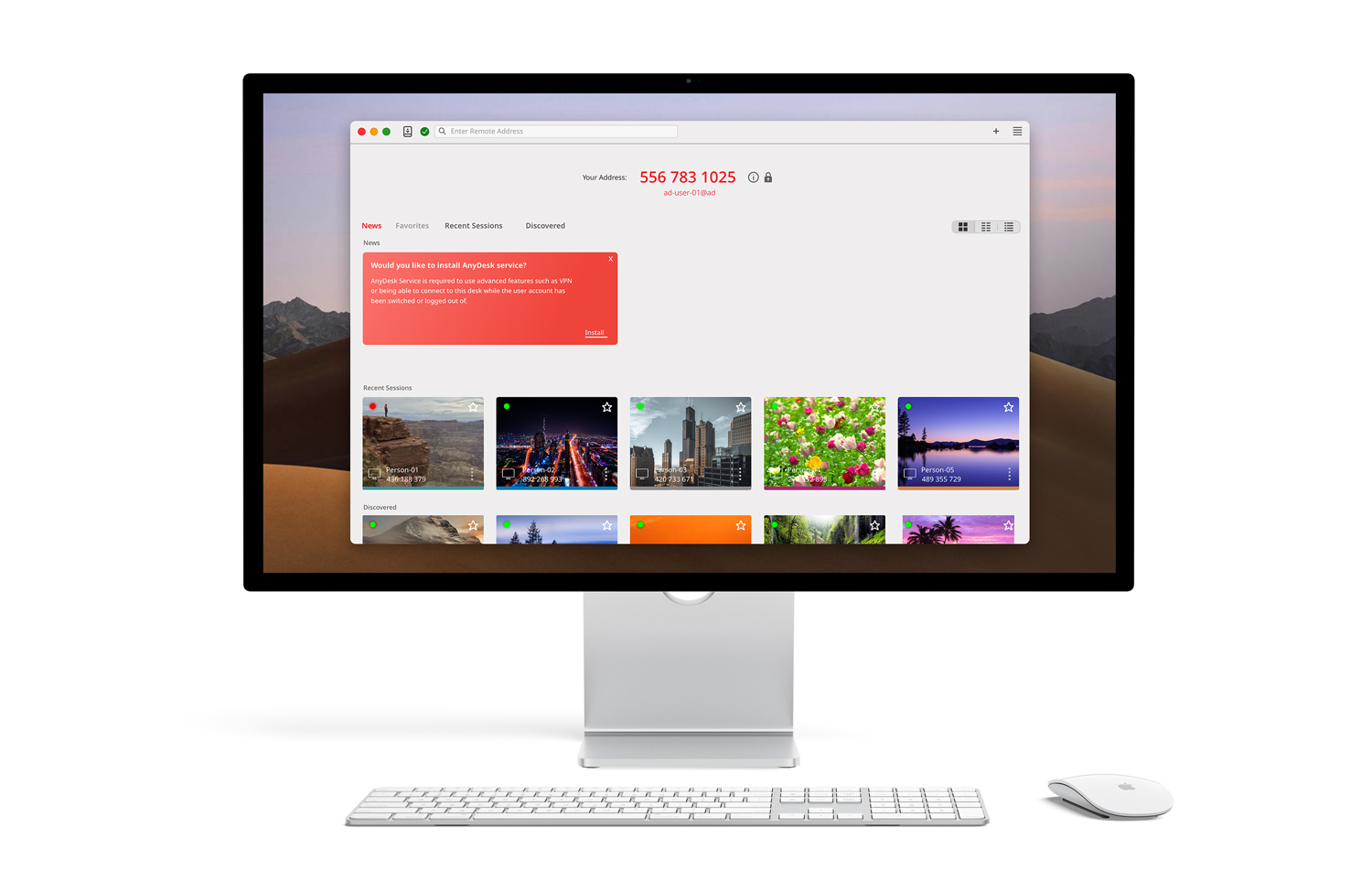 AnyDesk macOS 界面